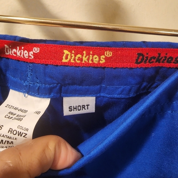 DICKIES women's royal blue scrubs pants size M short NWT - Picture 5 of 10